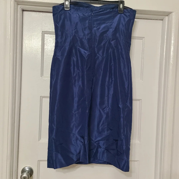Banana Republic Women's 100% Silk Formal Cocktail Hour Strapless Mini Dress 12 - Picture 5 of 9